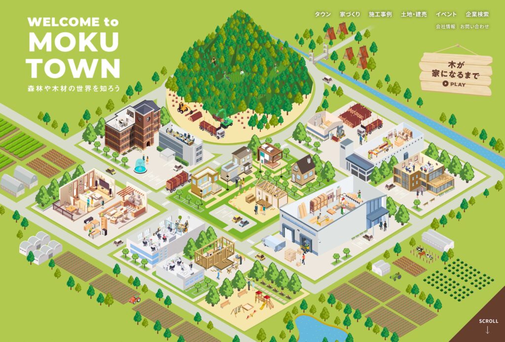 デジタル住宅展示場「モクタウン」イメージ図　https://mokutown.jp/gifu/